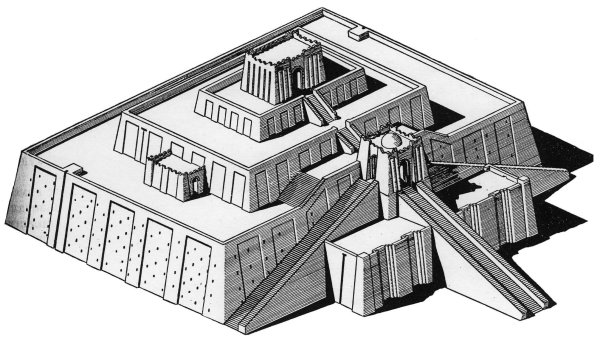 Храм зиккурат Месопотамия