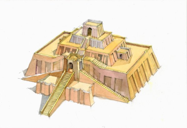 Зиккурат в Уре Месопотамия