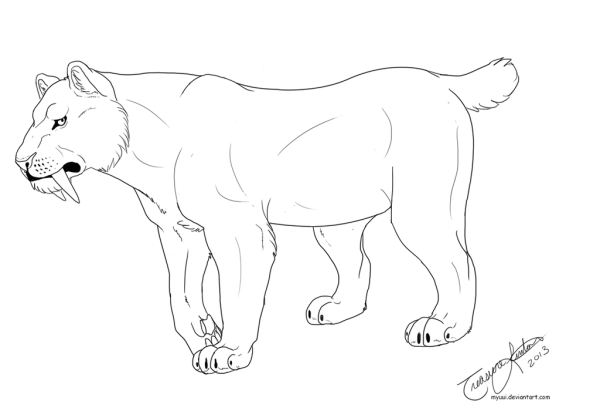 Лайн Саблезубый тигр