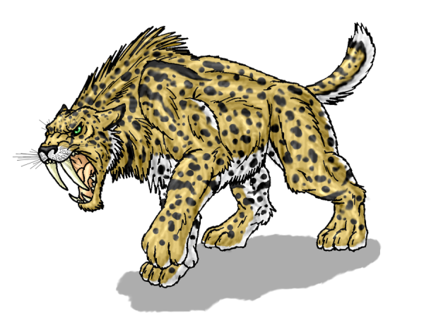 Белый Саблезубый тигр