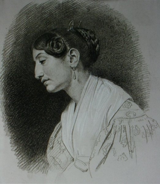 Рисунок натуры женщины