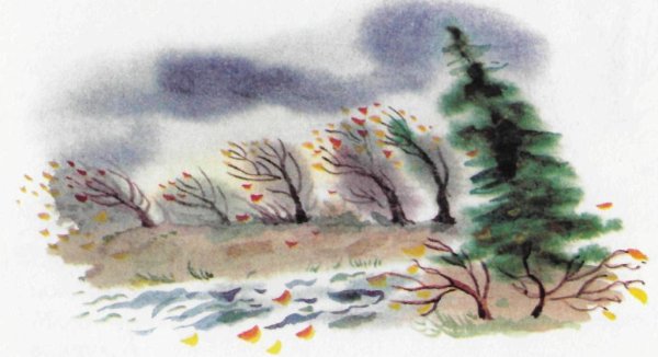 Поздняя осень рисунок