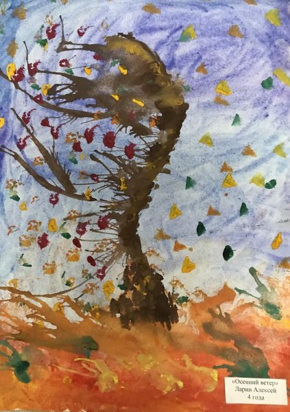 Осенний листопад ветер