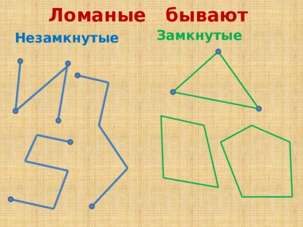 Замкнутые и незамкнутые ломаные линии