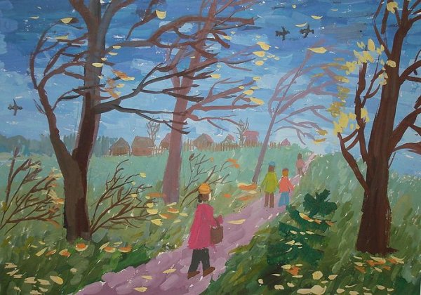 Сюжетная композиция осень