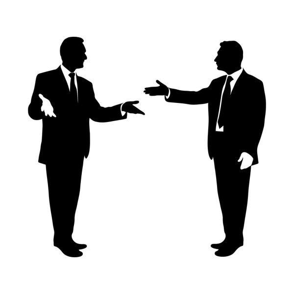 Общение силуэт