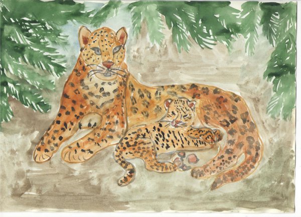 Нарисовать Амурский леопард Амурский