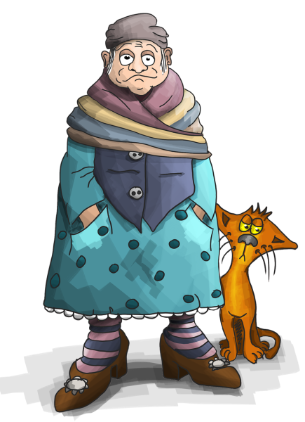 Старушка мультяшная