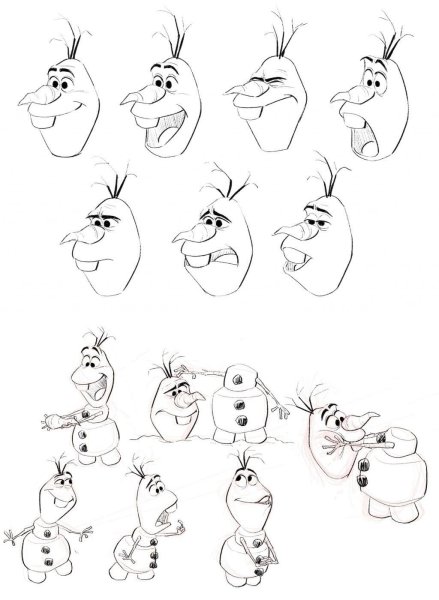 Эскиз мультипликационного персонажа