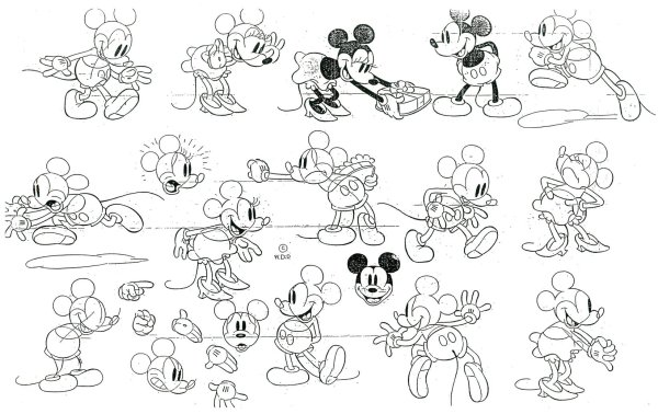 Раскадровки Диснея Микки