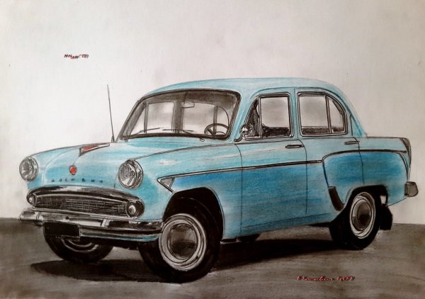 Москвич 2140 карандашом