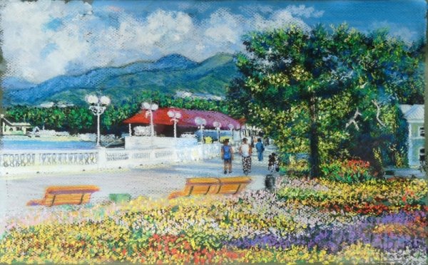 Город Геленджик живопись