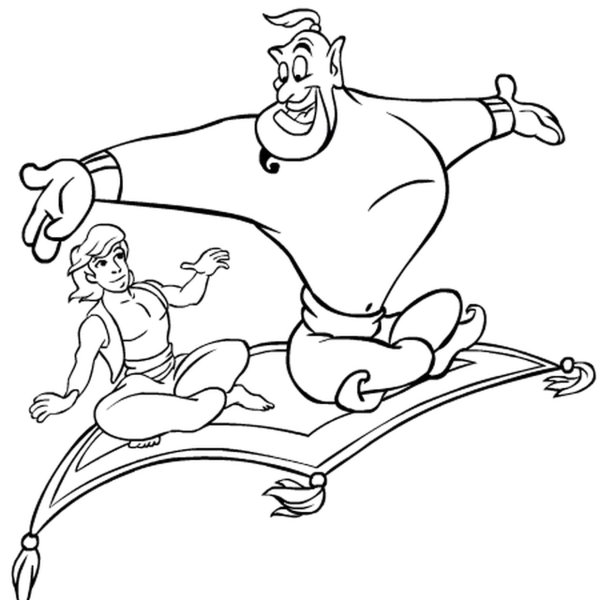 Джин для срисовки из Аладдина