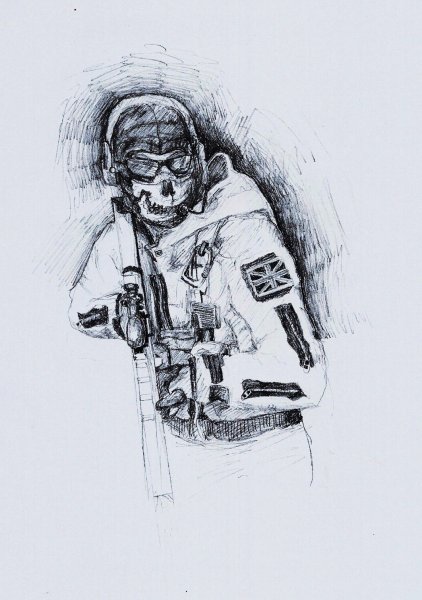 Гоуст карандашом