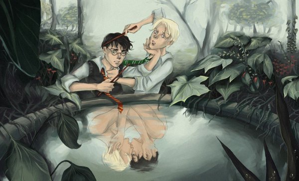 Гарри и Малфой арт