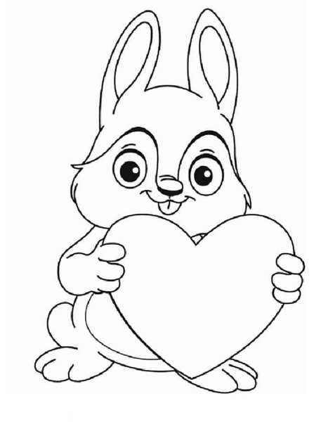 Зайчик раскраска для детей