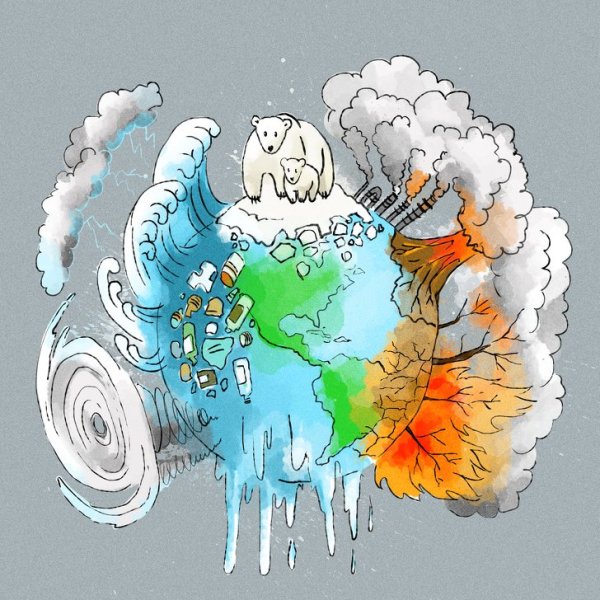Изменение климата рисунок