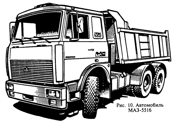 Раскраска МАЗ 5440