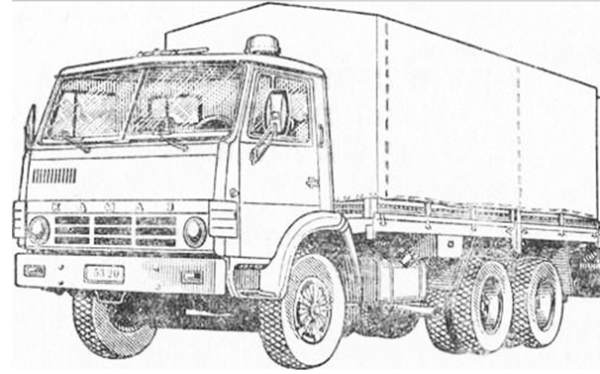 КАМАЗ 55111 раскраска