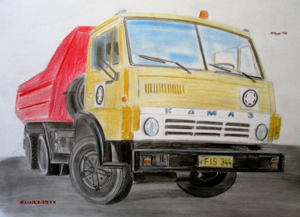 Раскраска КАМАЗ 5350