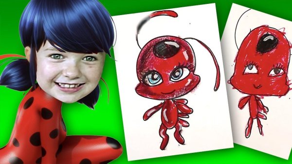 КВАМИ леди баг и супер кота для рисования