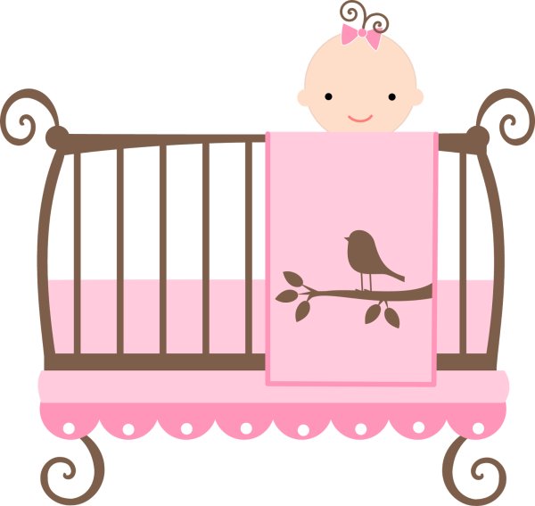 Детская кроватка на прозрачном фоне