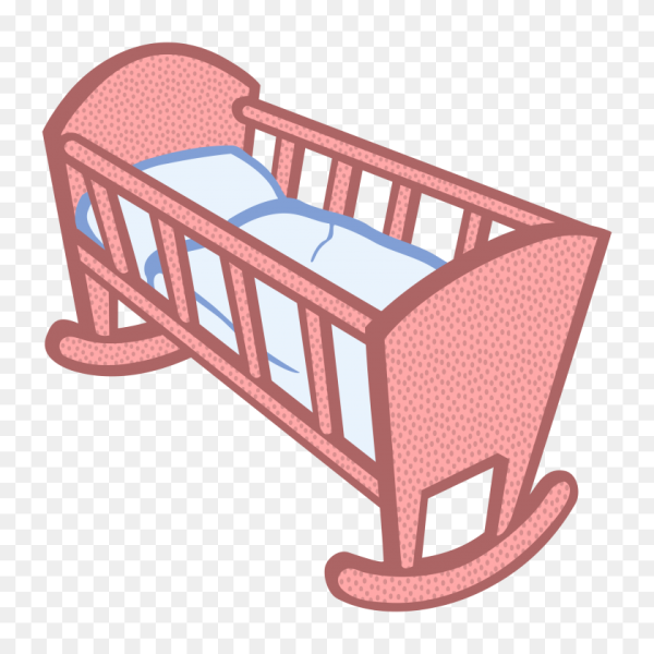 Раскраска детская кроватка