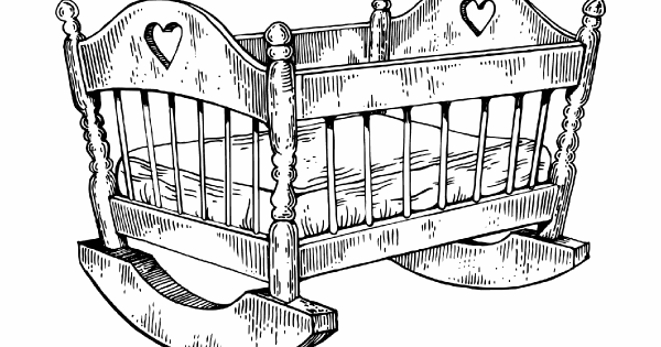 Детская кроватка рисовать