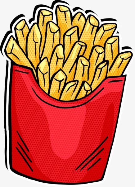 Разноцветная картошка фри