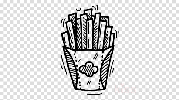 Картофель фри силуэт