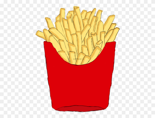 Наклейки картошка фри