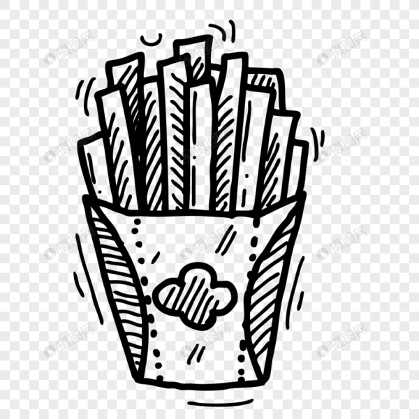 Картофель фри силуэт