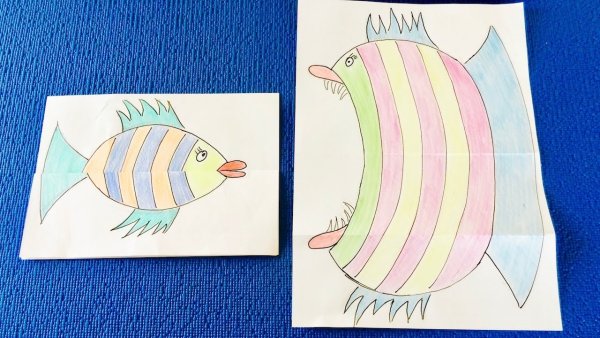 Поделка из бумаги рыба открывает рот