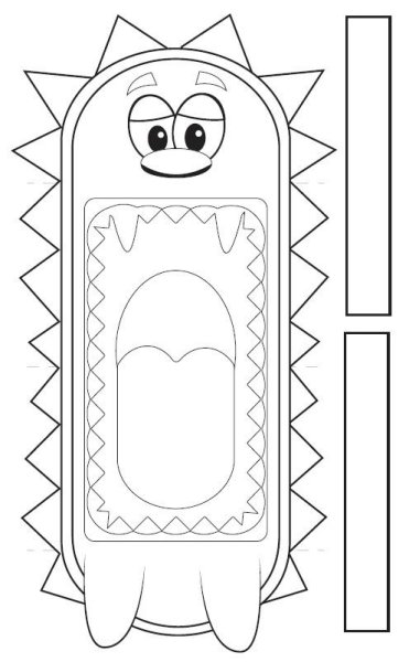 Раскраска поделка из бумаги