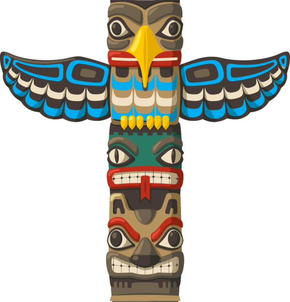Тотемный столб индейцев рисунок
