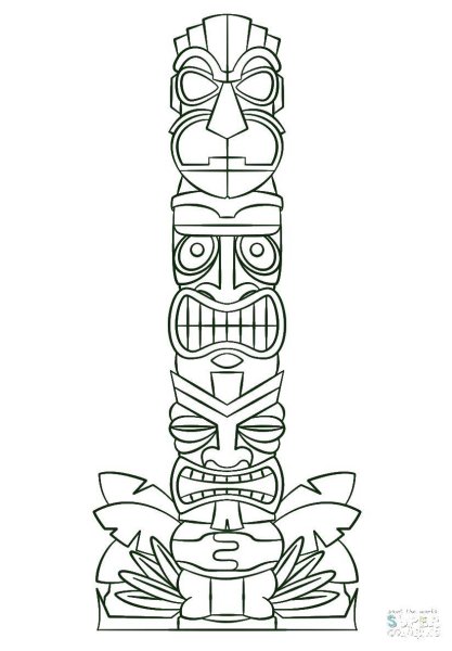 Тотемные столбы индейцев Северной Америки вектор