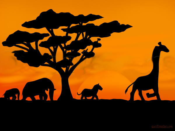 Сафари силуэт
