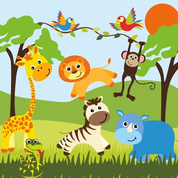 Животные в детском стиле