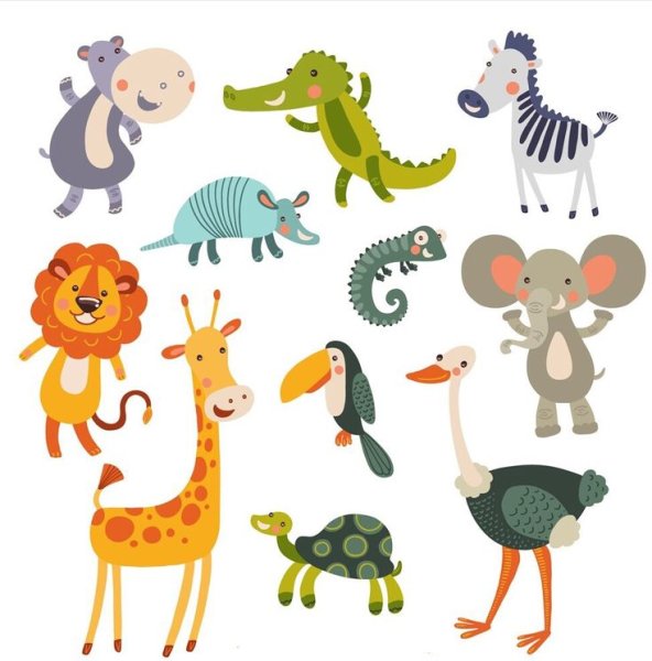 Животные Африки (с наклейками)