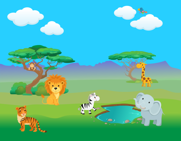 Сафари иллюстрации детские