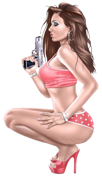 Нарисованная попа девушки