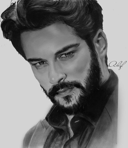 Бурак Озчивит портрет нарисованный