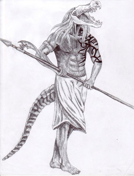 Себек Бог Египта рисунок