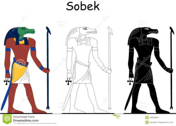 Себек Бог Египта рисунок