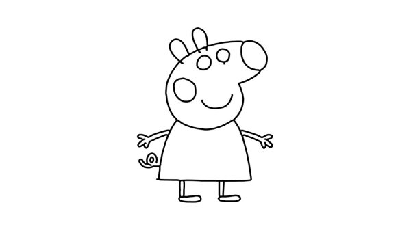 Свинка Пеппа раскраска для детей 2-3 лет