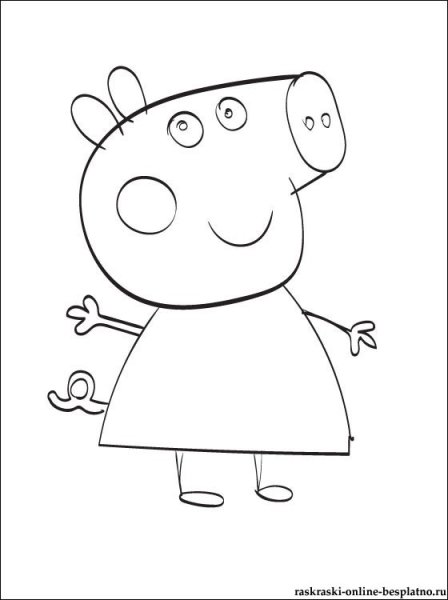 Как нарисовать свинку Пеппу и Джорджа