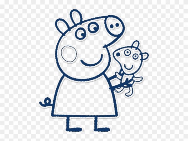 Пеппа и Джордж раскраска