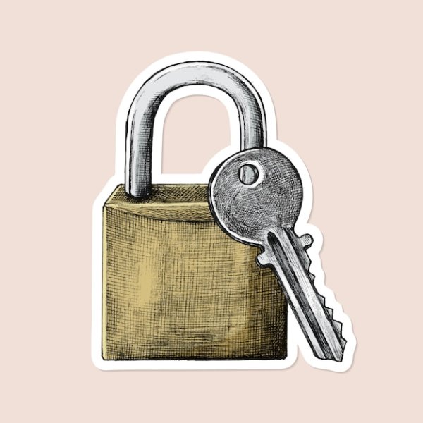 Замок навесной нарисованный