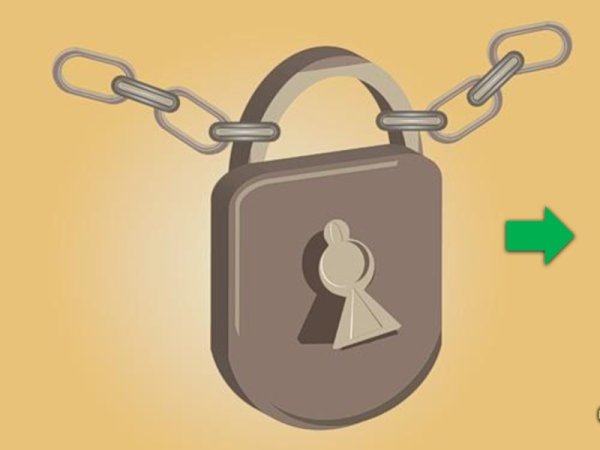 Замок навесной нарисованный