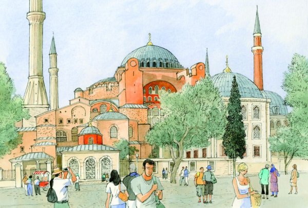 Святая София Константинополь картина